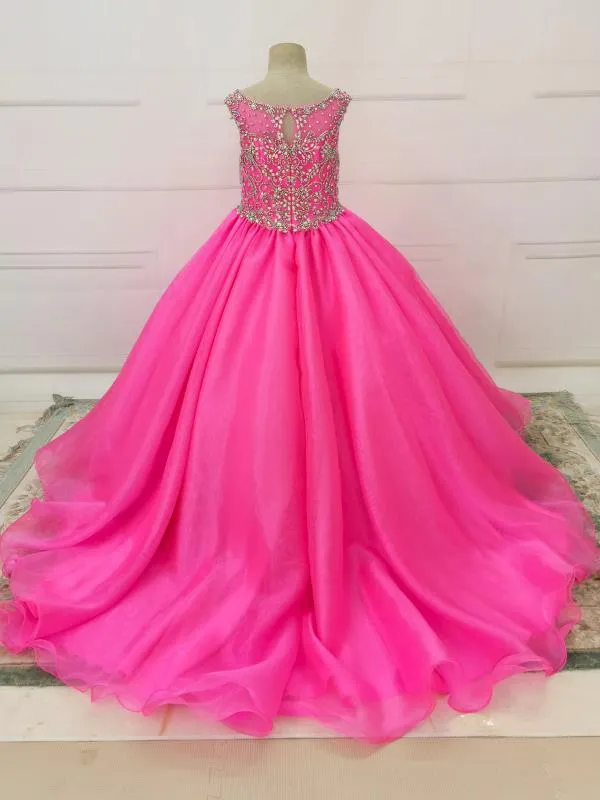 Best Beauty Glitz Little Girl Pink Ball Gown