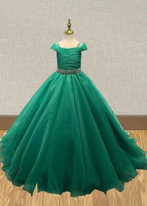 Best Beauty Little Girls Elegant Pleat Prom Gown