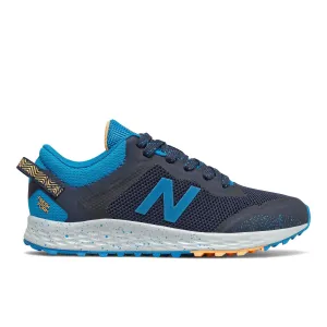 Big Kid's New Balance Fresh Foam Arishi Trail Color: Natural Indigo/ Wave / Habanero