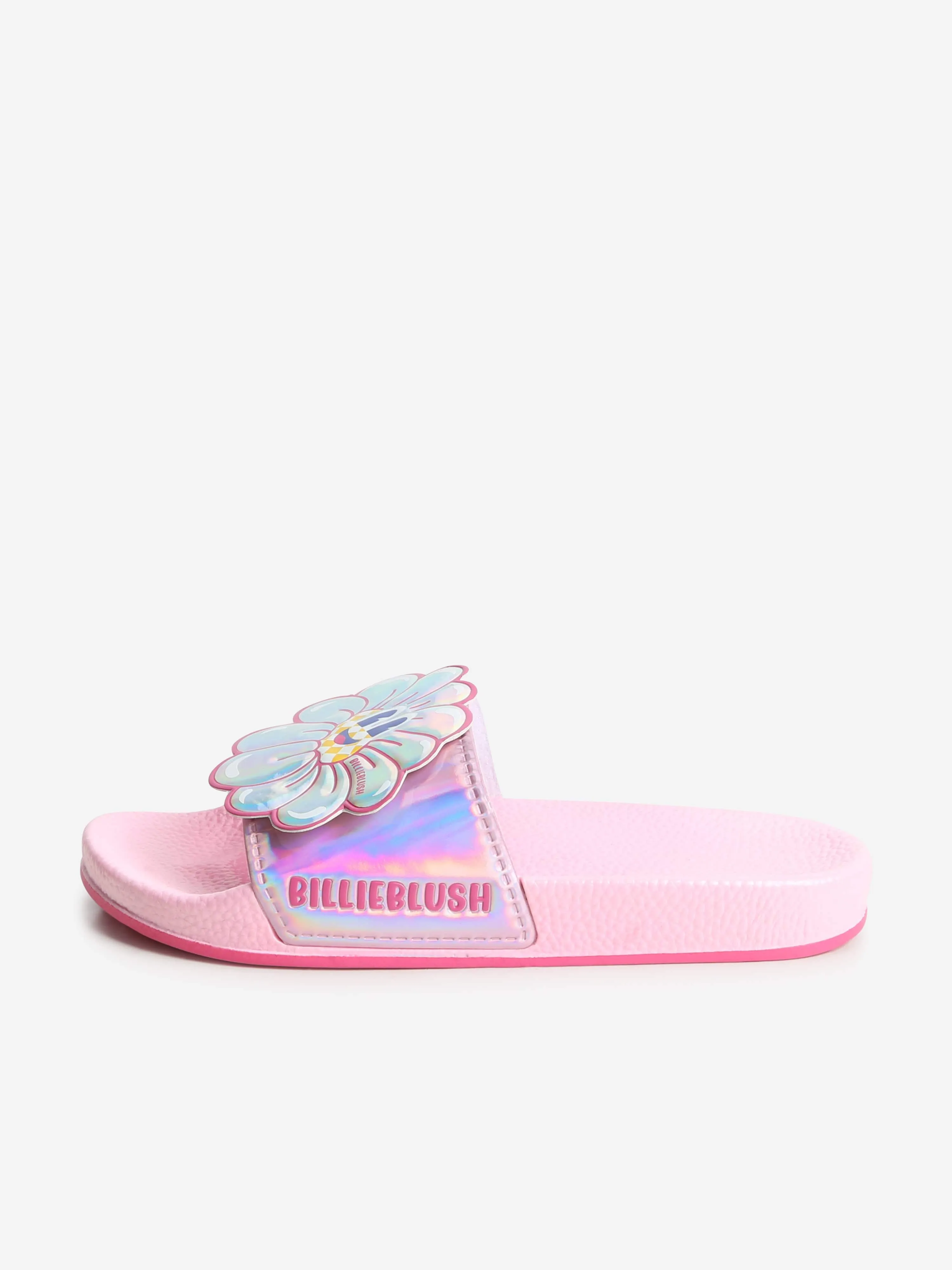 Billieblush Girls Flower Sliders in Pink