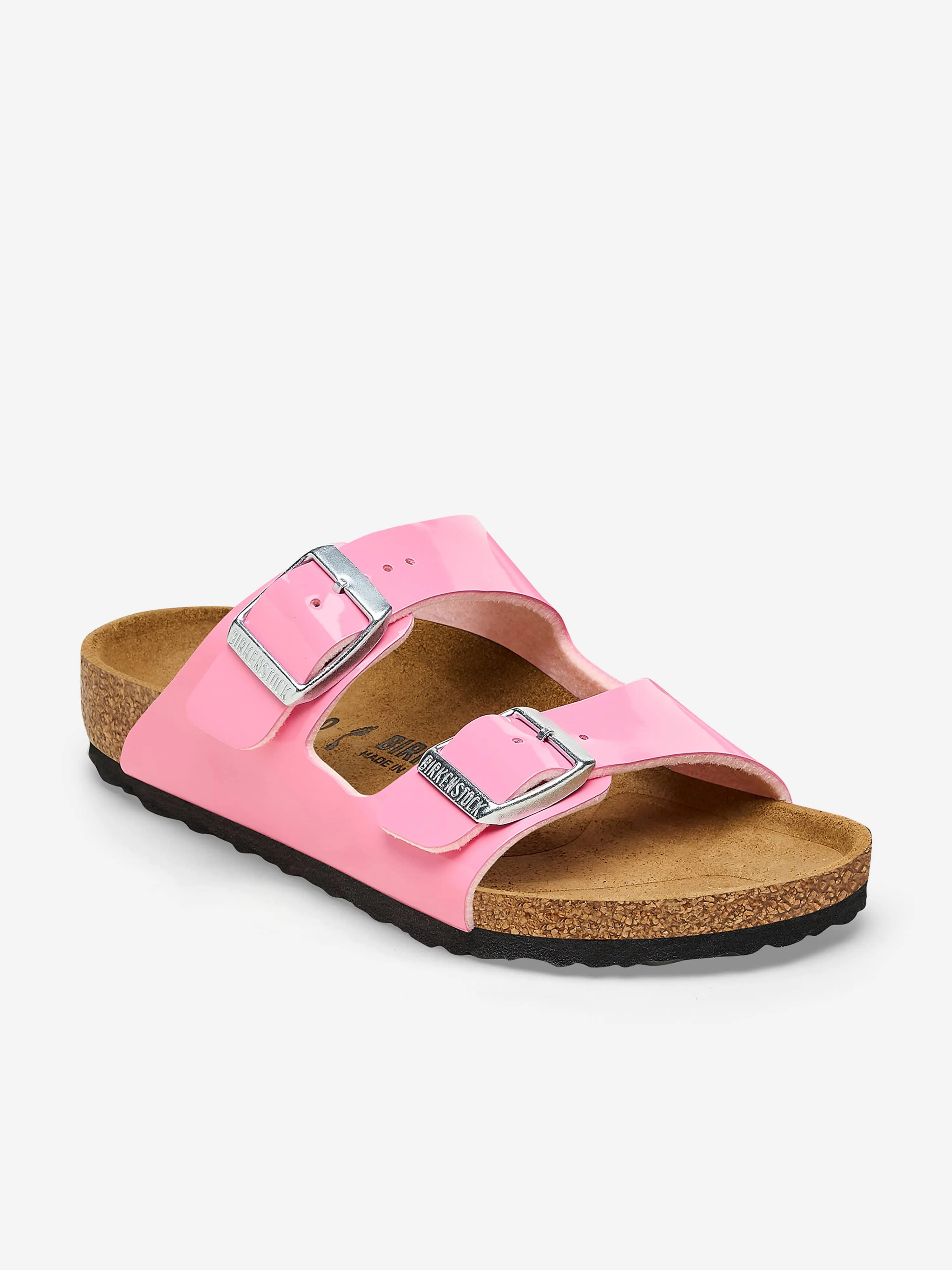 BIRKENSTOCK Girls Arizona Classic Patent Sandals in Pink