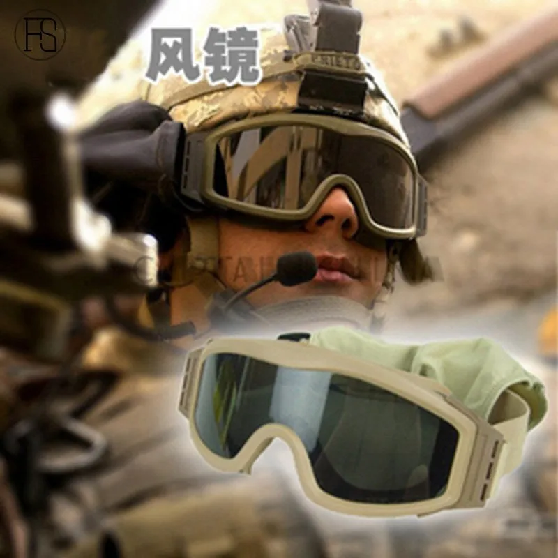 Black Tan Green Airsoft Tactical Goggles USMC Tactical Sunglasses Glasses Army Airsoft Paintball Goggles