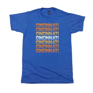 Blue & Orange Cincinnati Retro