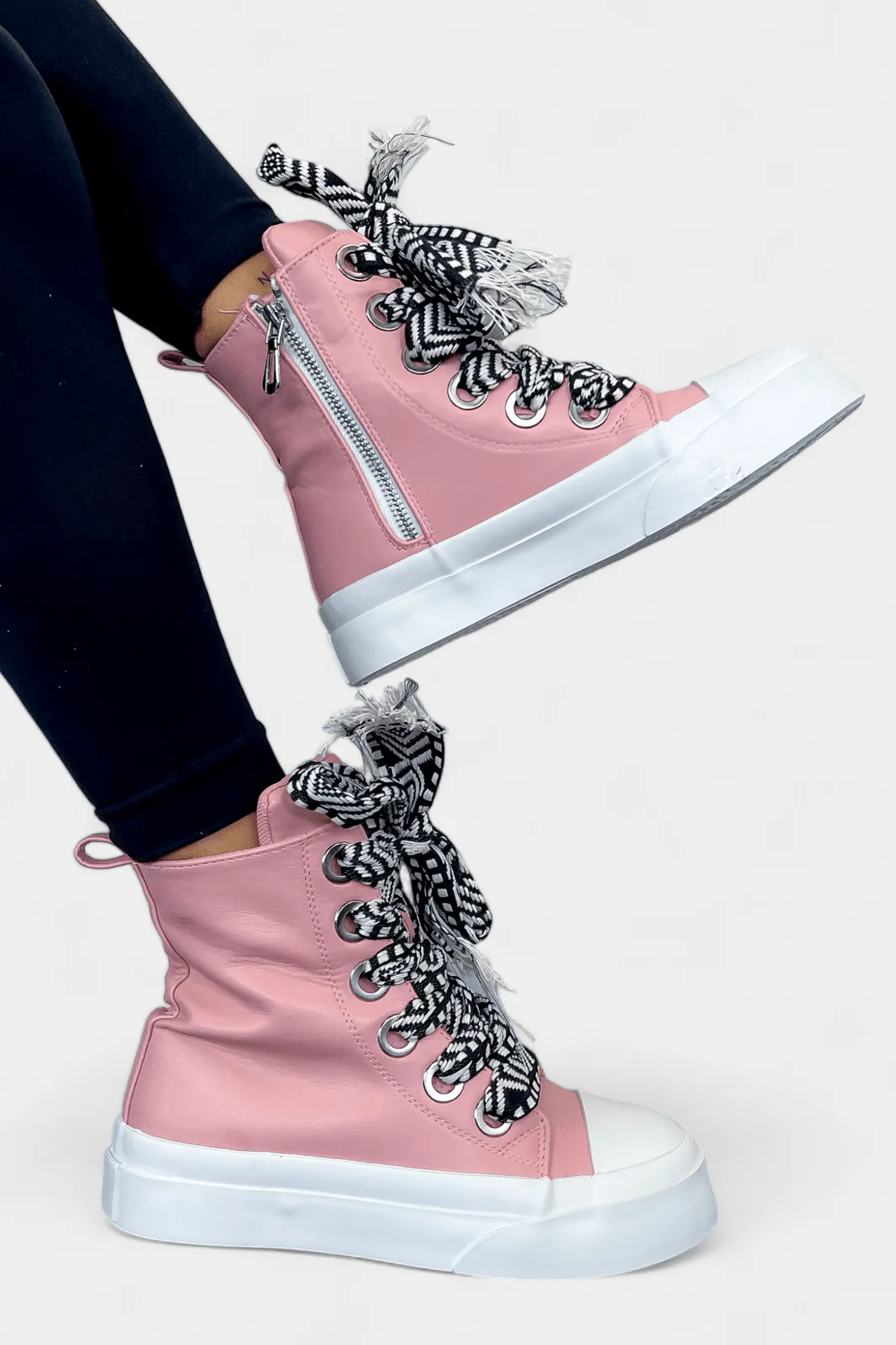 Blush High Top Sneakers