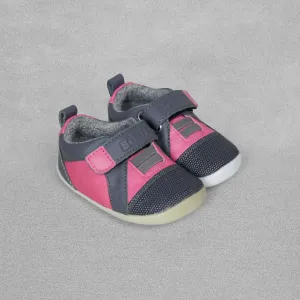 Bobux Step Up 'Fuchsia Girls Casual' First Walker Shoe - UK 2 / EU 18