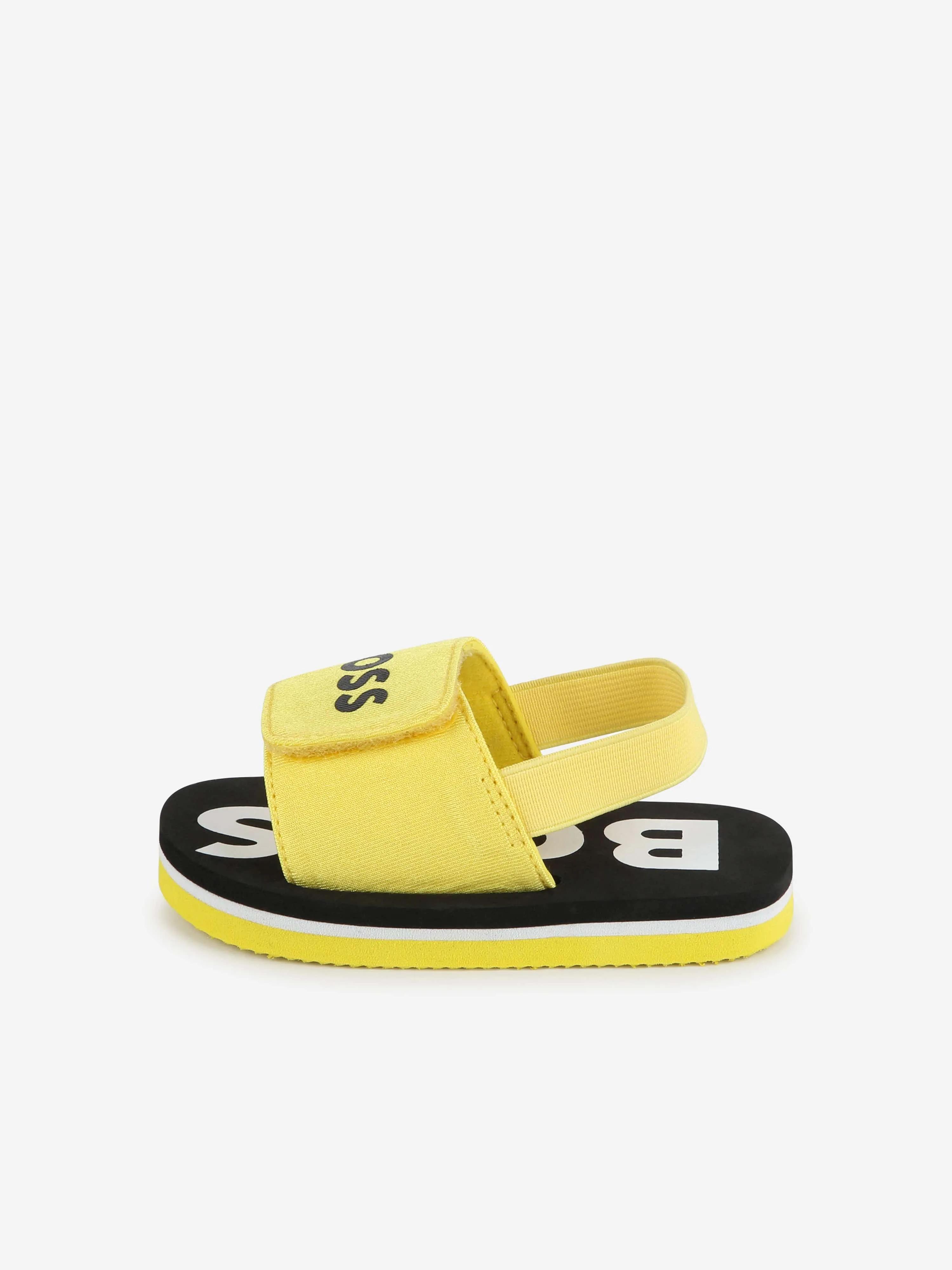 BOSS Boys Logo Sandals in Yellow