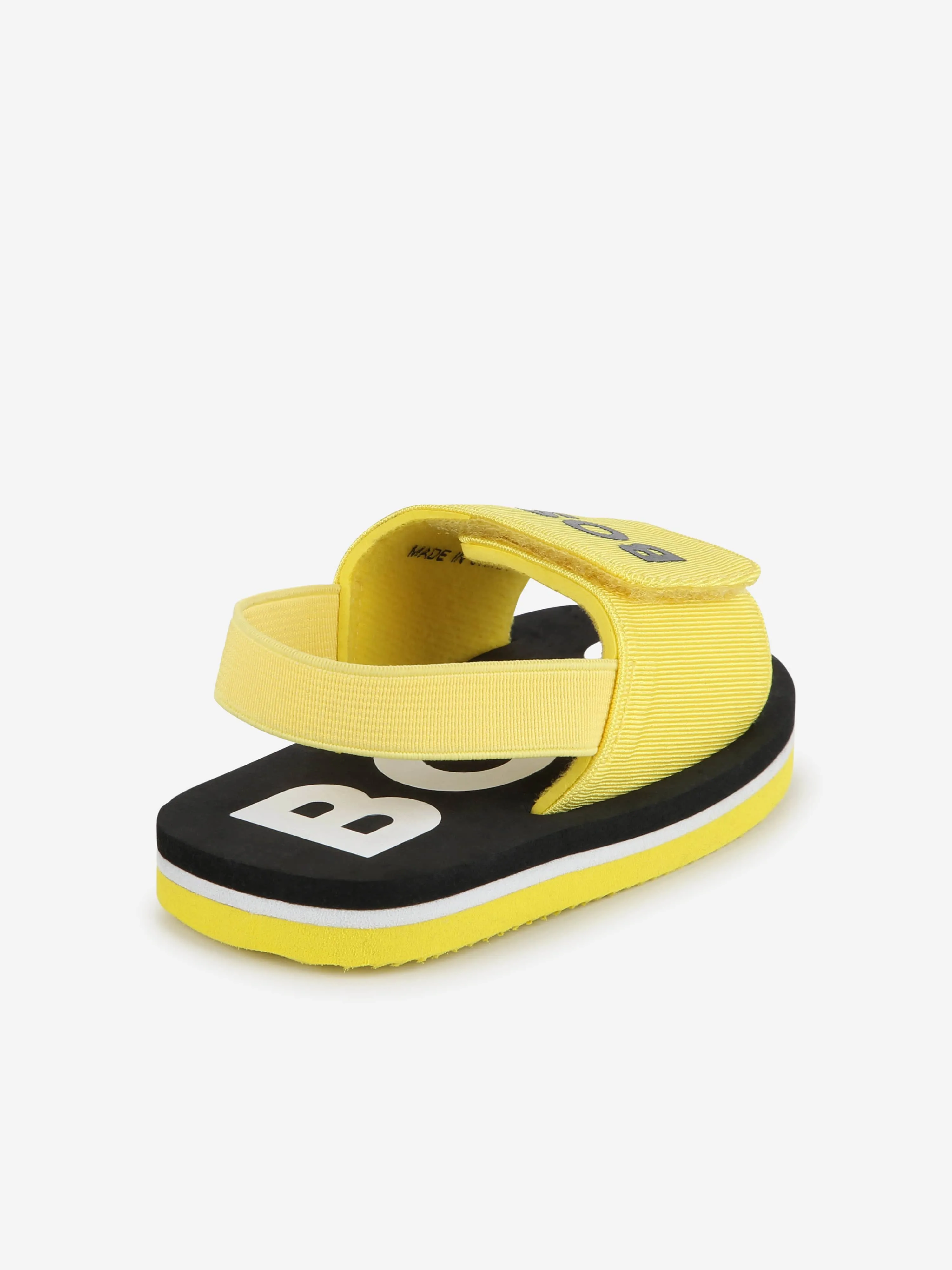 BOSS Boys Logo Sandals in Yellow