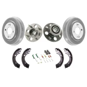 Brake Drums Wheel Hub Bearing Brake Shoes Hardware Kit Honda Civic 96-00 w ABS