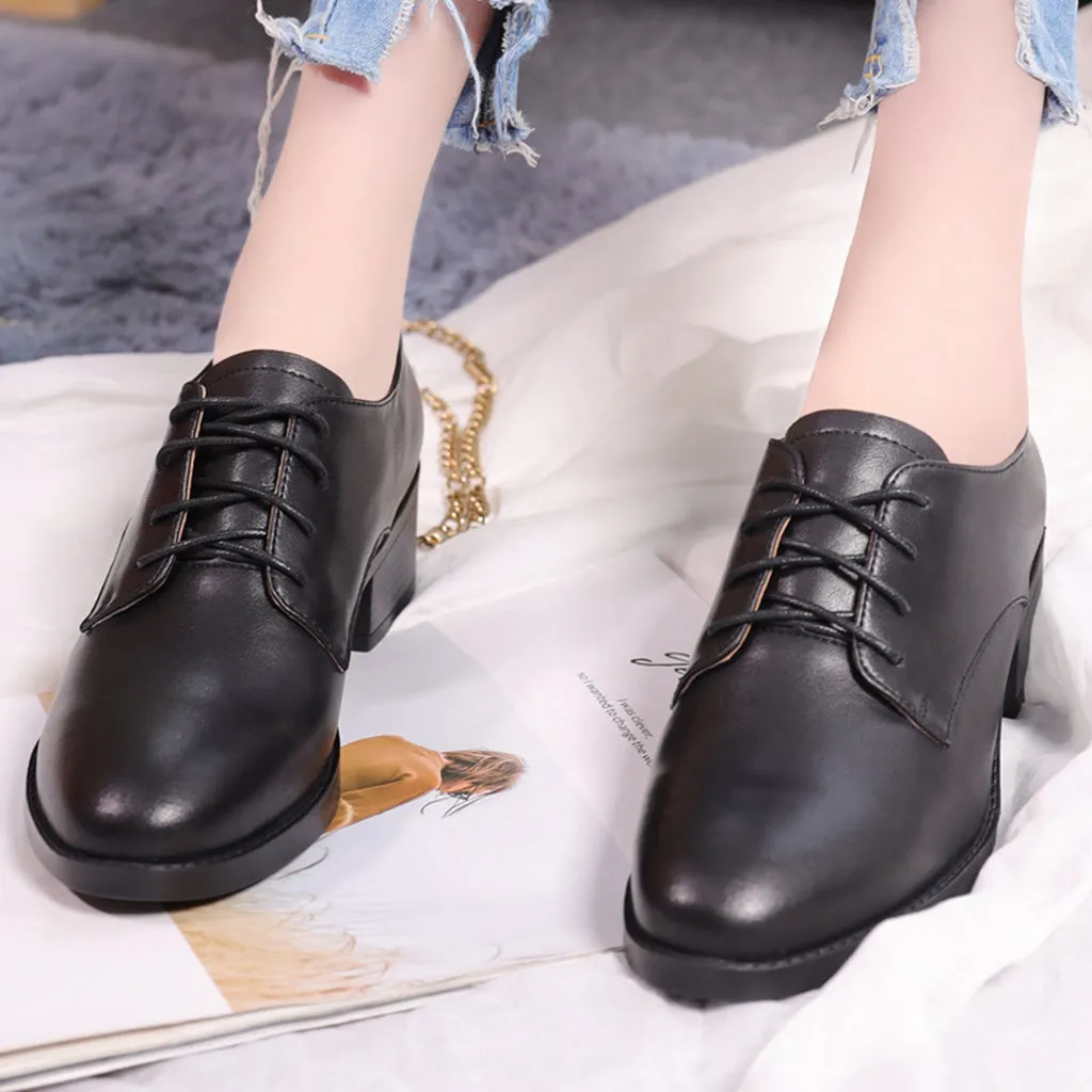 British Style Leather Retro Flat Shoes | Gift Shoes