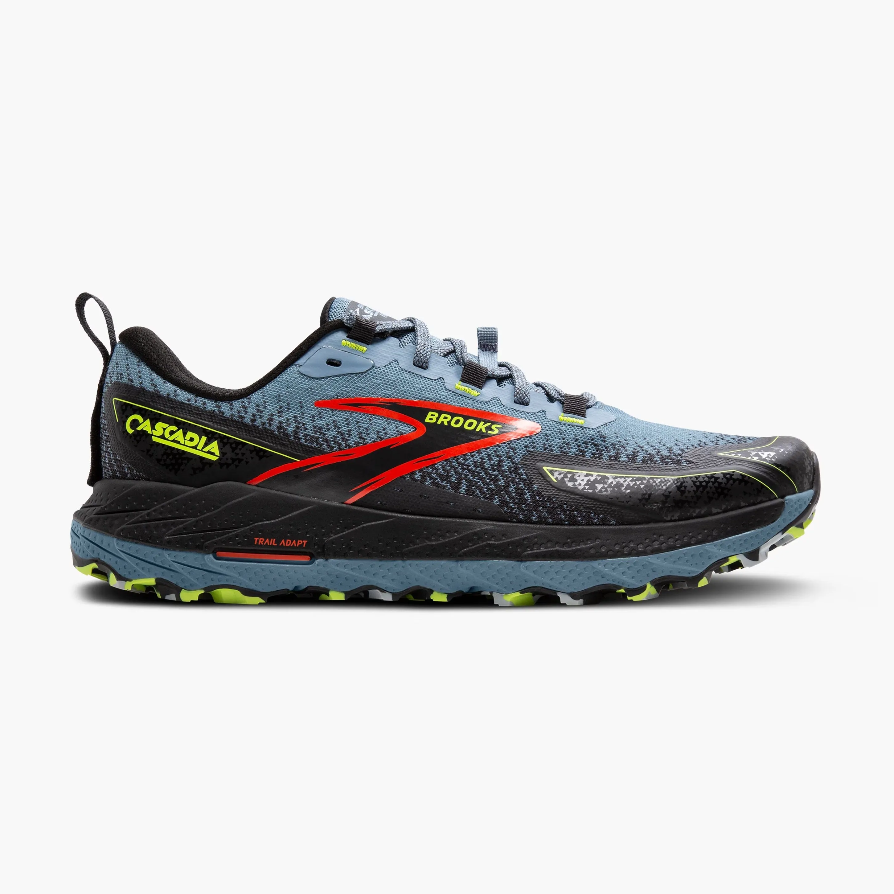 Brooks Cascadia 18 | Citadel / Ebony / Lime | Mens