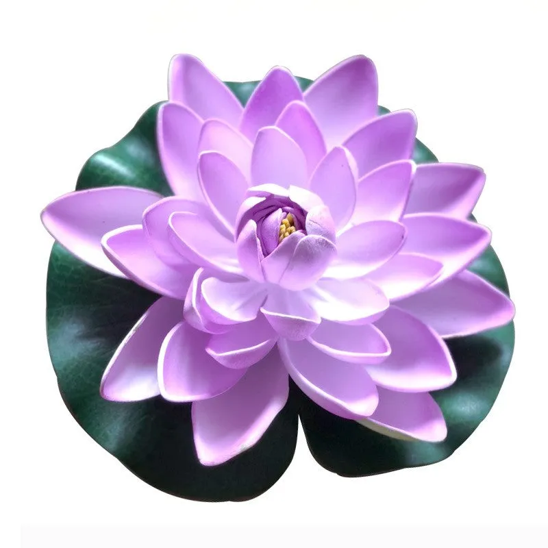 Bulk 7" Large Artificial Lily Lotus Flower Floating Pads for Ponds Flowers for Outdoor Wholesale