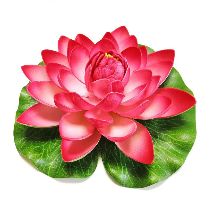 Bulk 7" Large Artificial Lily Lotus Flower Floating Pads for Ponds Flowers for Outdoor Wholesale