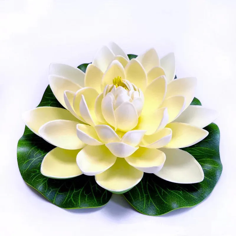 Bulk 7" Large Artificial Lily Lotus Flower Floating Pads for Ponds Flowers for Outdoor Wholesale