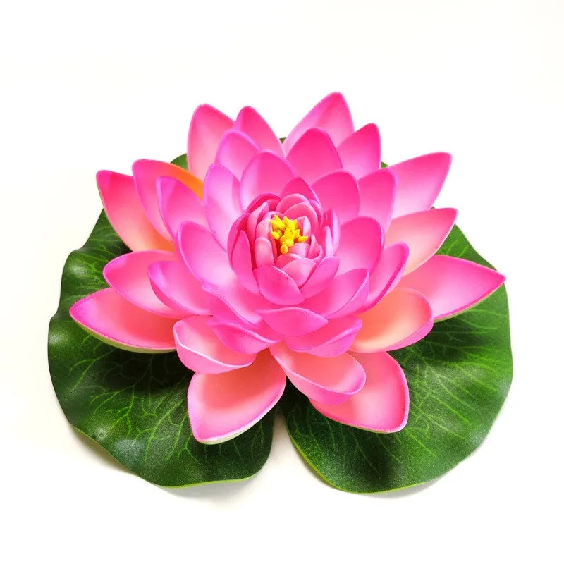 Bulk 7" Large Artificial Lily Lotus Flower Floating Pads for Ponds Flowers for Outdoor Wholesale