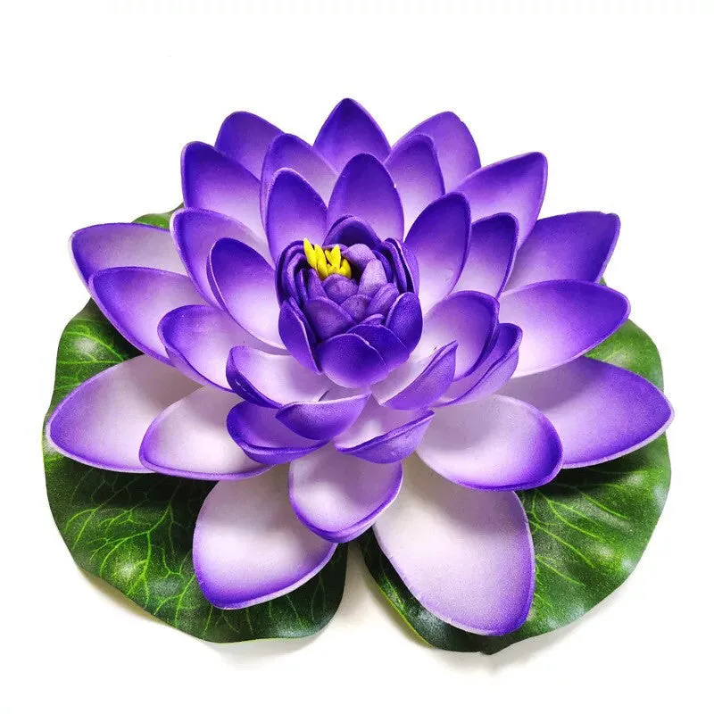 Bulk 7" Large Artificial Lily Lotus Flower Floating Pads for Ponds Flowers for Outdoor Wholesale