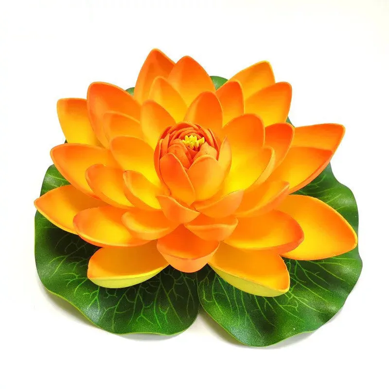 Bulk 7" Large Artificial Lily Lotus Flower Floating Pads for Ponds Flowers for Outdoor Wholesale