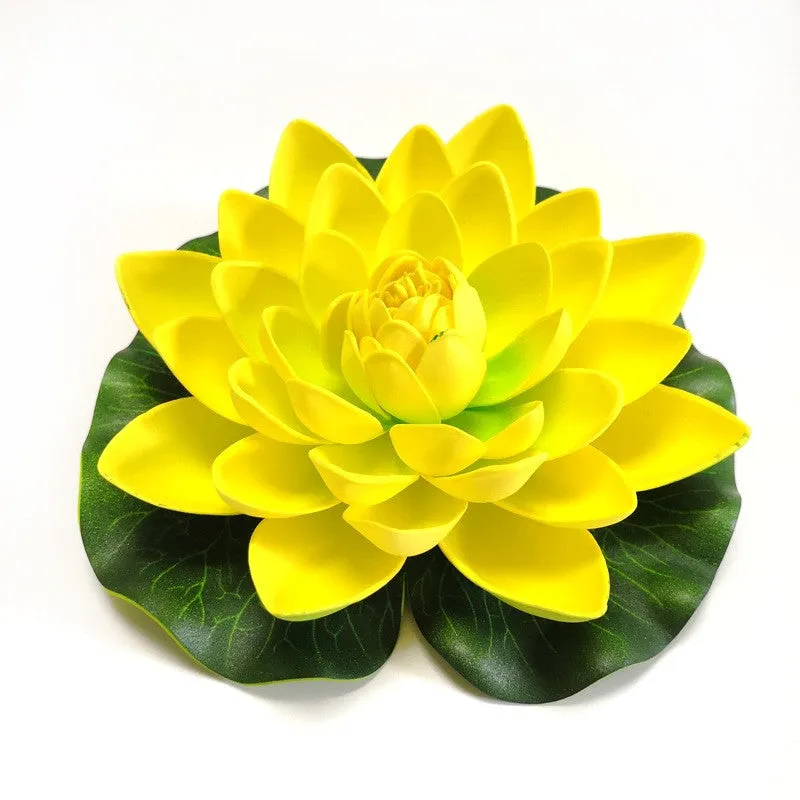 Bulk 7" Large Artificial Lily Lotus Flower Floating Pads for Ponds Flowers for Outdoor Wholesale