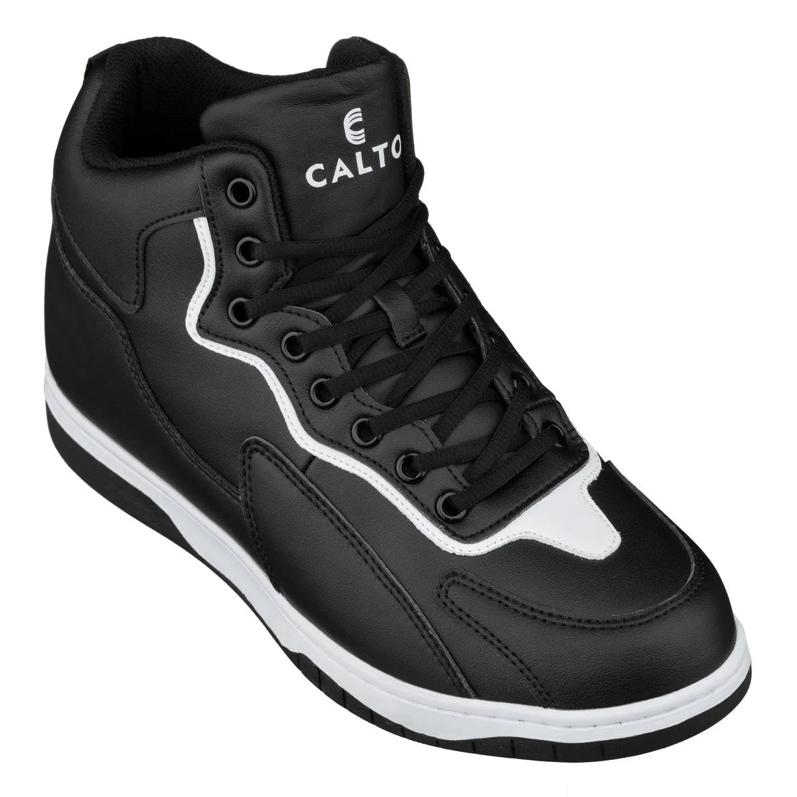 CALTO - S3268 - 3.2 Inches Taller (Black/White) - Sneakers