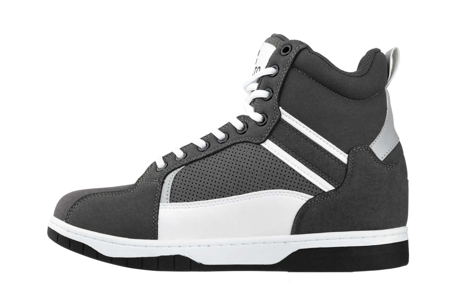 CALTO - S3721 - 3.2 Inches Taller (Grey/White) - Sneakers