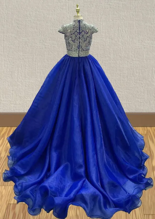 Cap Sleeve Gorgeous Princess Preteen Evening Gowns