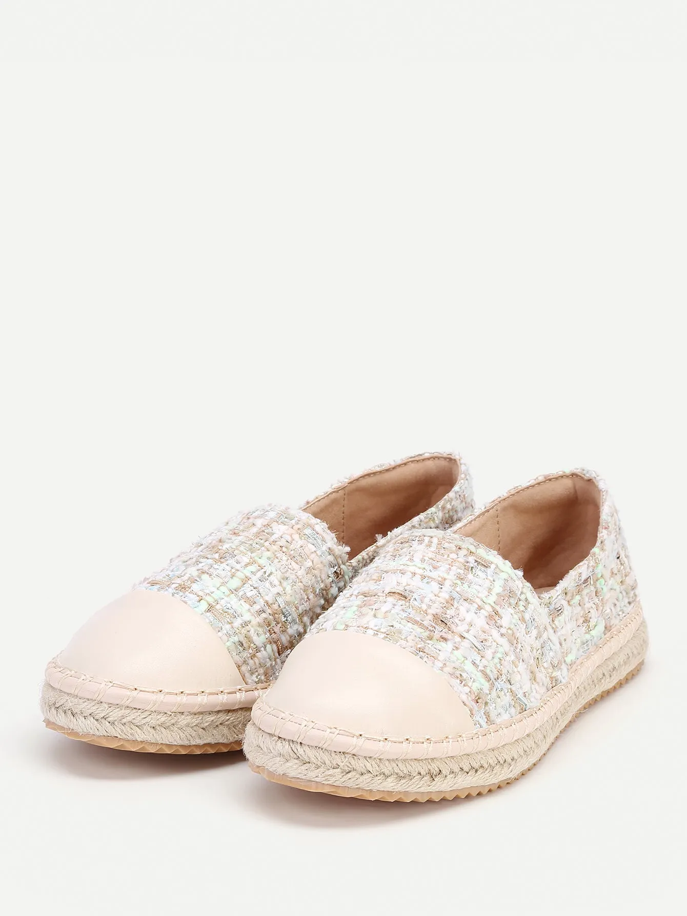 Cheap Round Toe Espadrille Flats