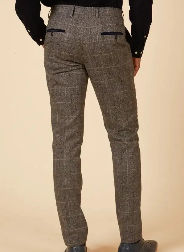 Checked 2-Piece Suit Marc Darcy Scott Grey - 2pc