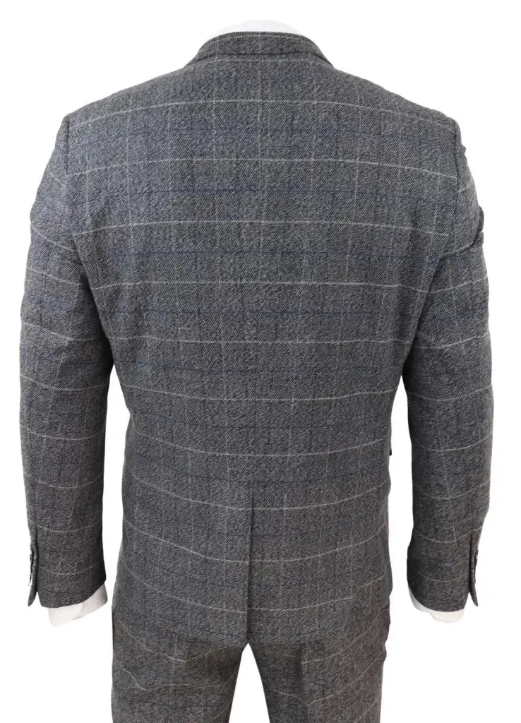 Checkered Three-Piece Suit - Marc Darcy Scott Grey