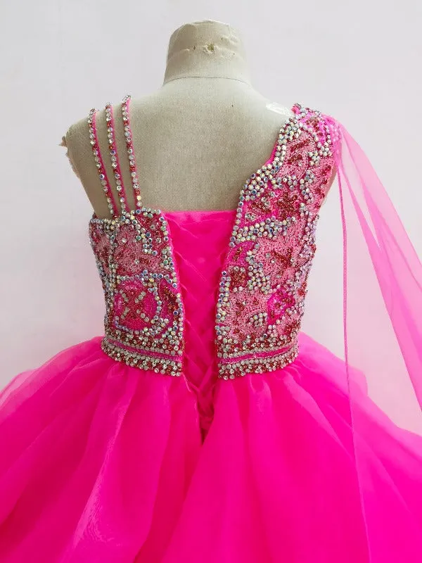 Custom Made Children's Fuchsia Pageant Ball Gown