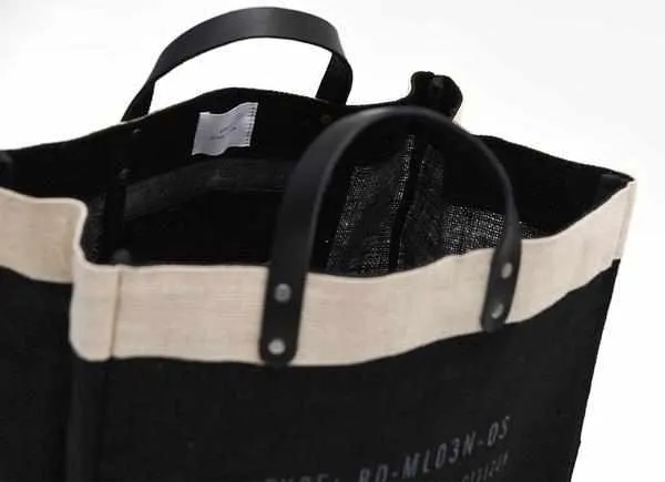 Customized Market Bag in Black - Wholesale