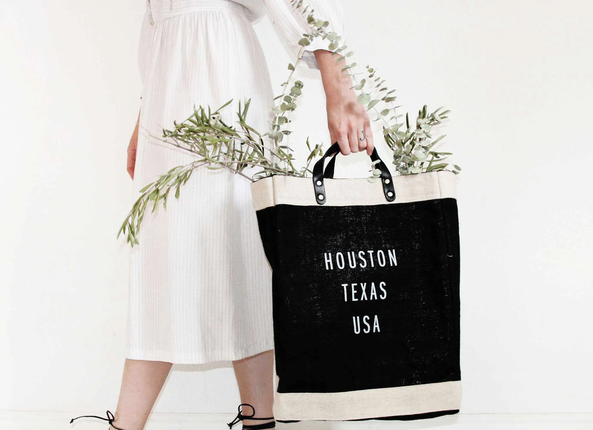 Customized Market Bag in Black - Wholesale