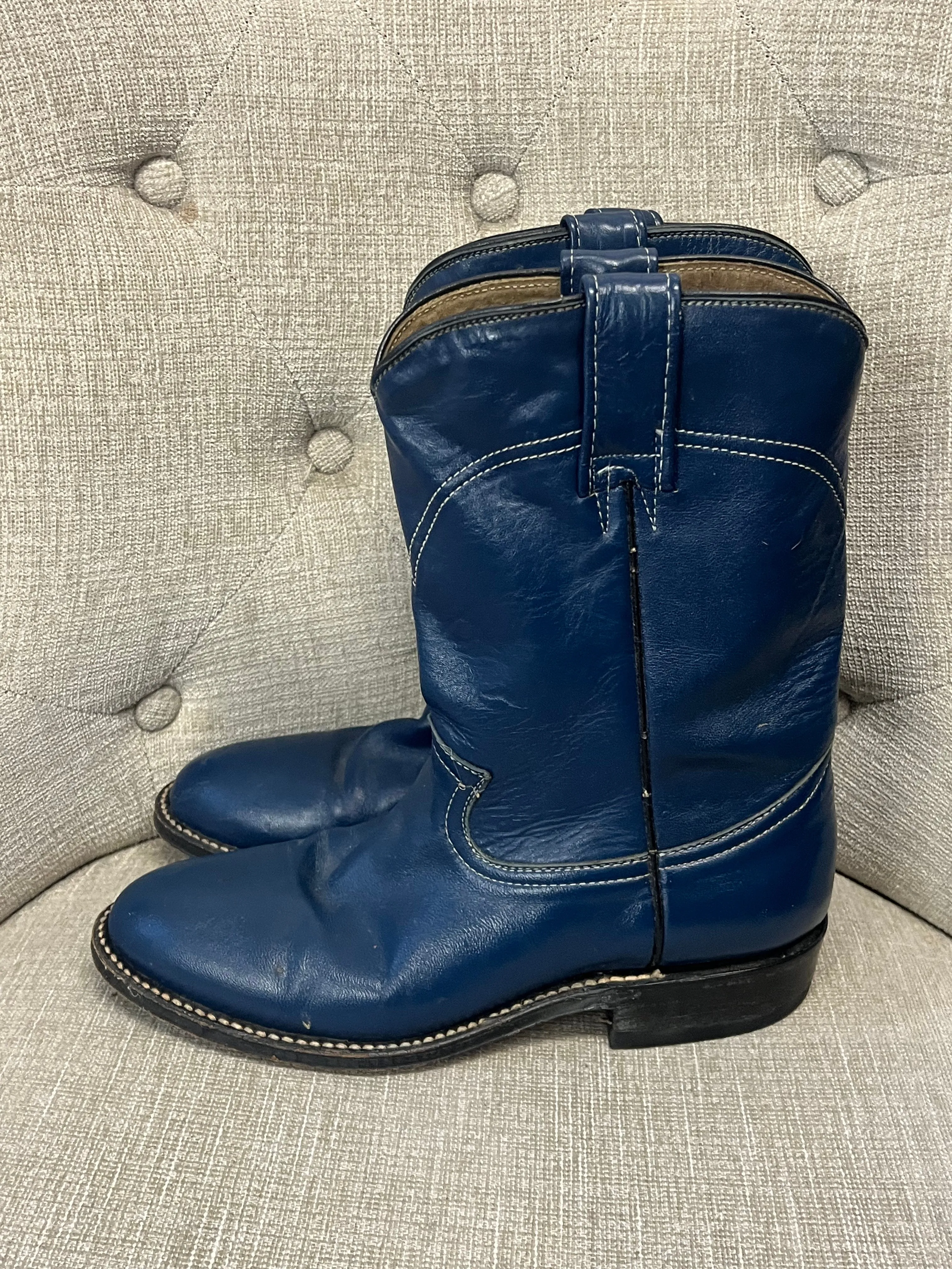 Dark Teal Western Boots (Size 6)