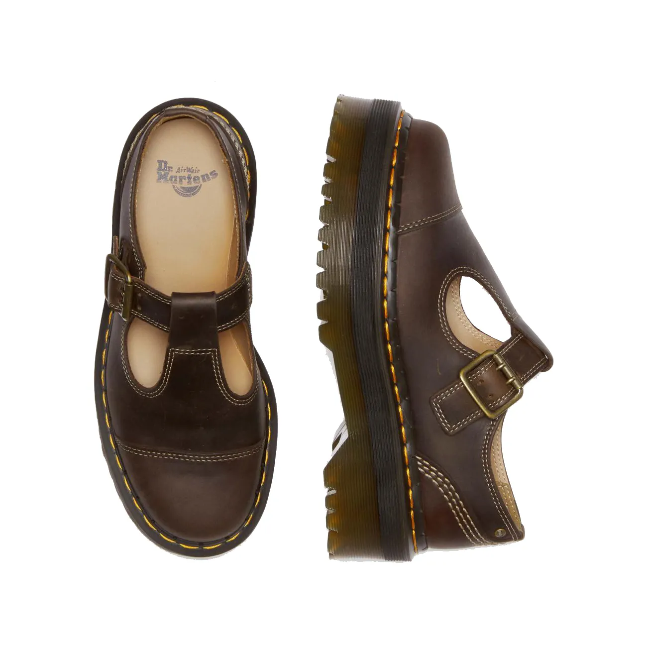 Dr. Martens Bethan Arc Crazy Horse Leather Platform Mary Janes