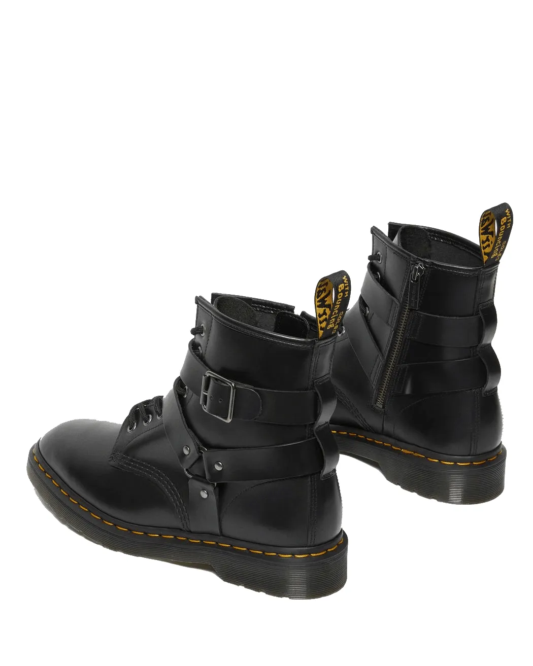 Dr. Martens Leather Harness Lace Up Boots