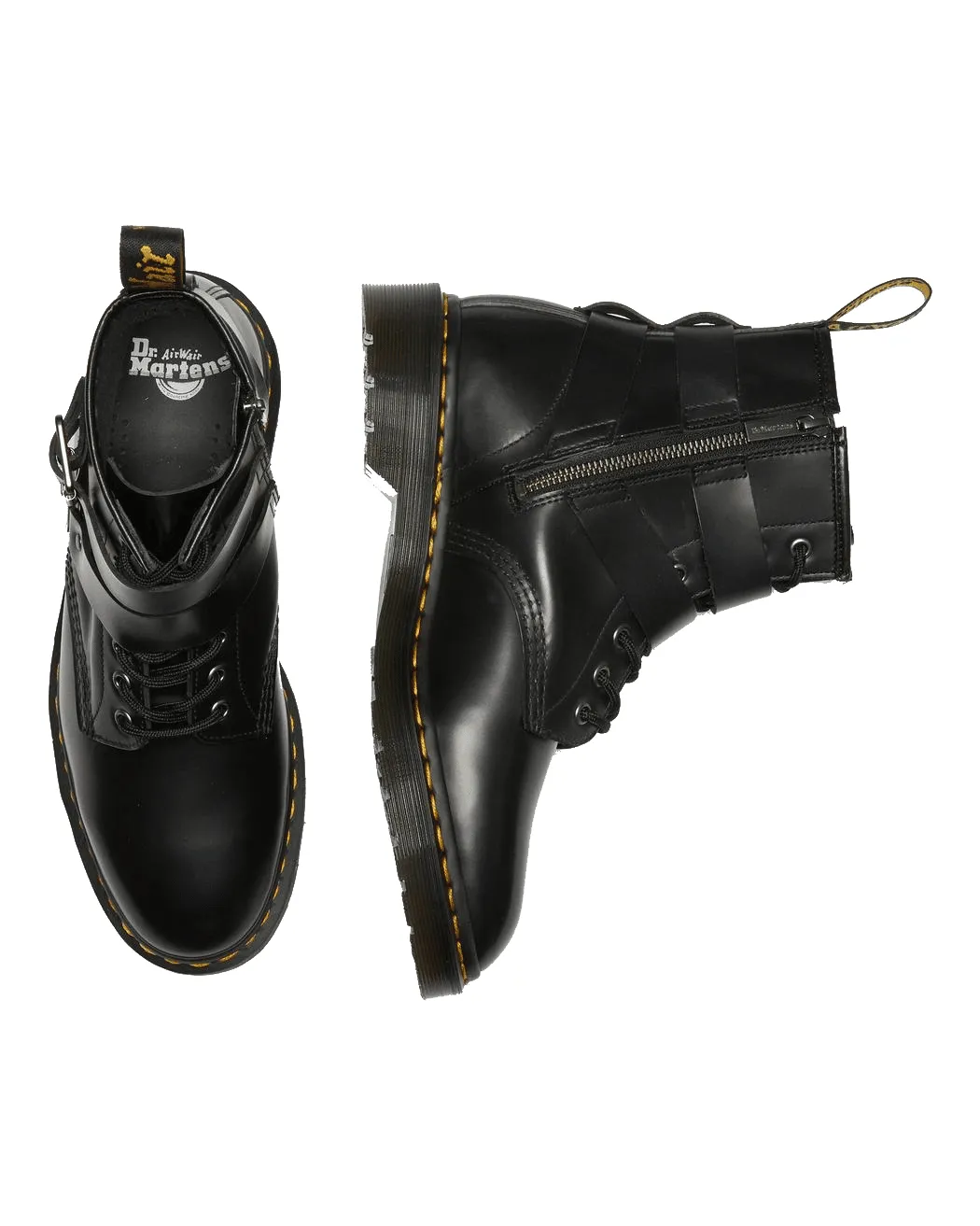 Dr. Martens Leather Harness Lace Up Boots