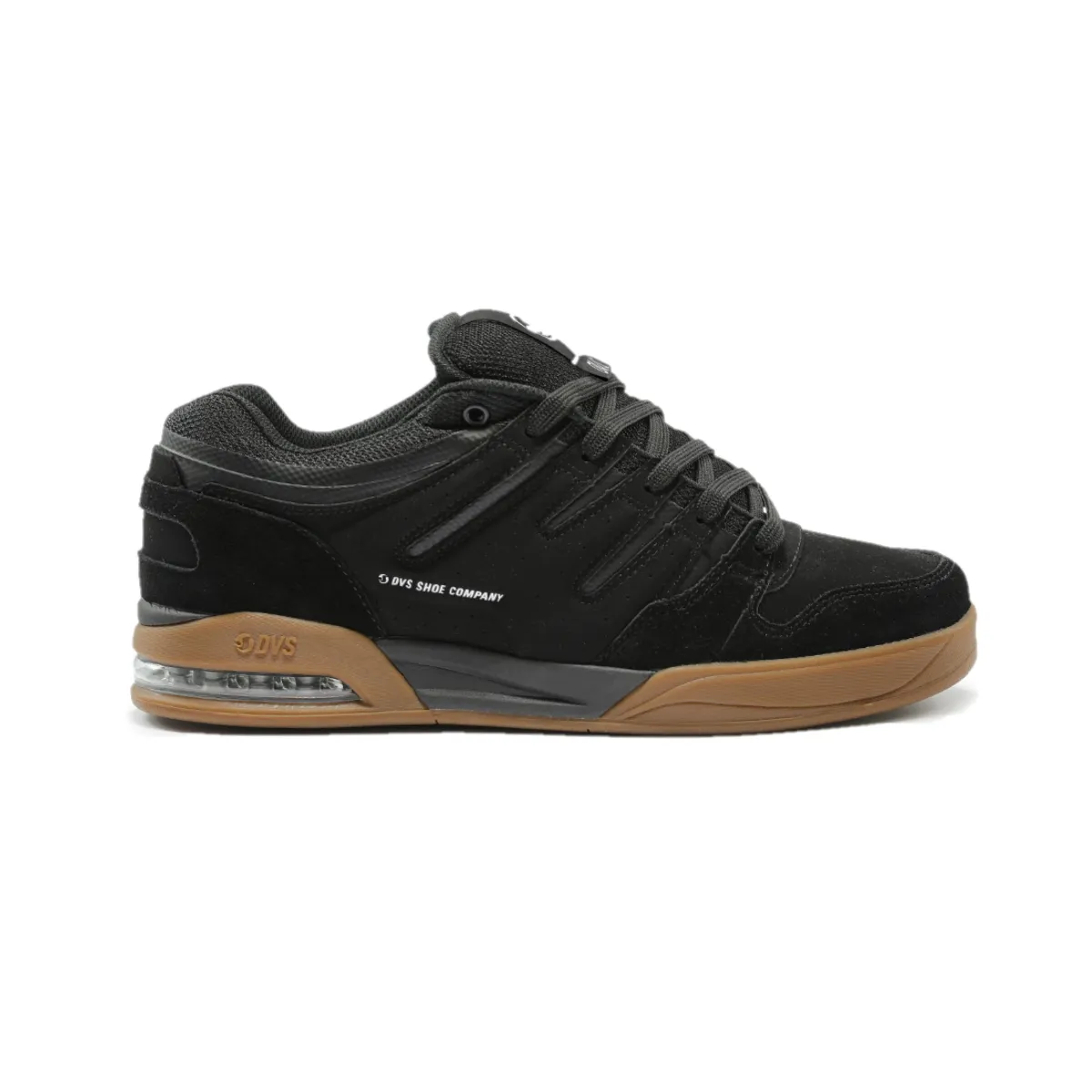 DVS F0000239006 TYCHO MN'S (Medium) Black/Black/White Leather & Nubuck Skate Shoes