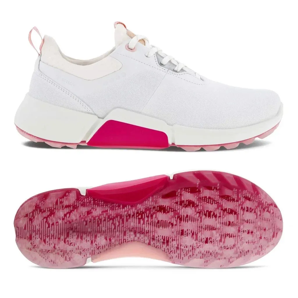 Ecco Womens Biom H4 Golf Shoes - WHITE/PINK