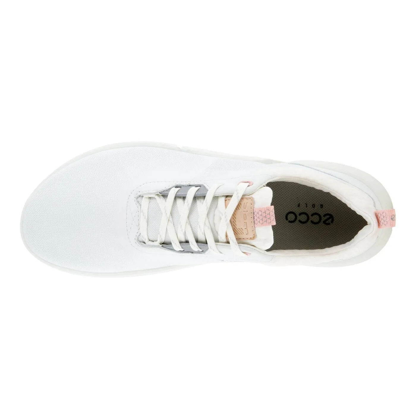 Ecco Womens Golf Biom H4 GORE-TEX Shoes - WHITE/SILVER PINK