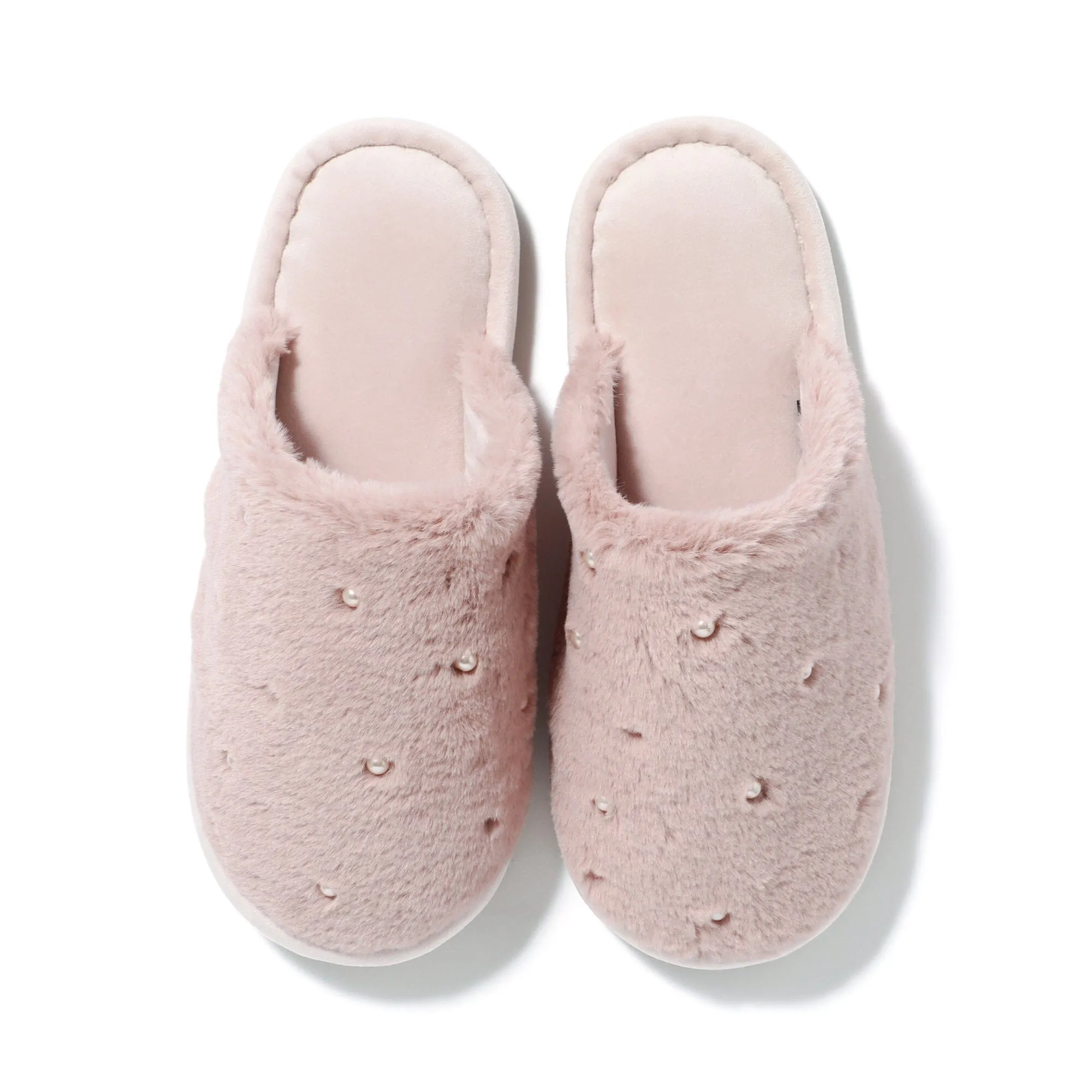 Eco Fur X Pearl Roomshoes  Pink