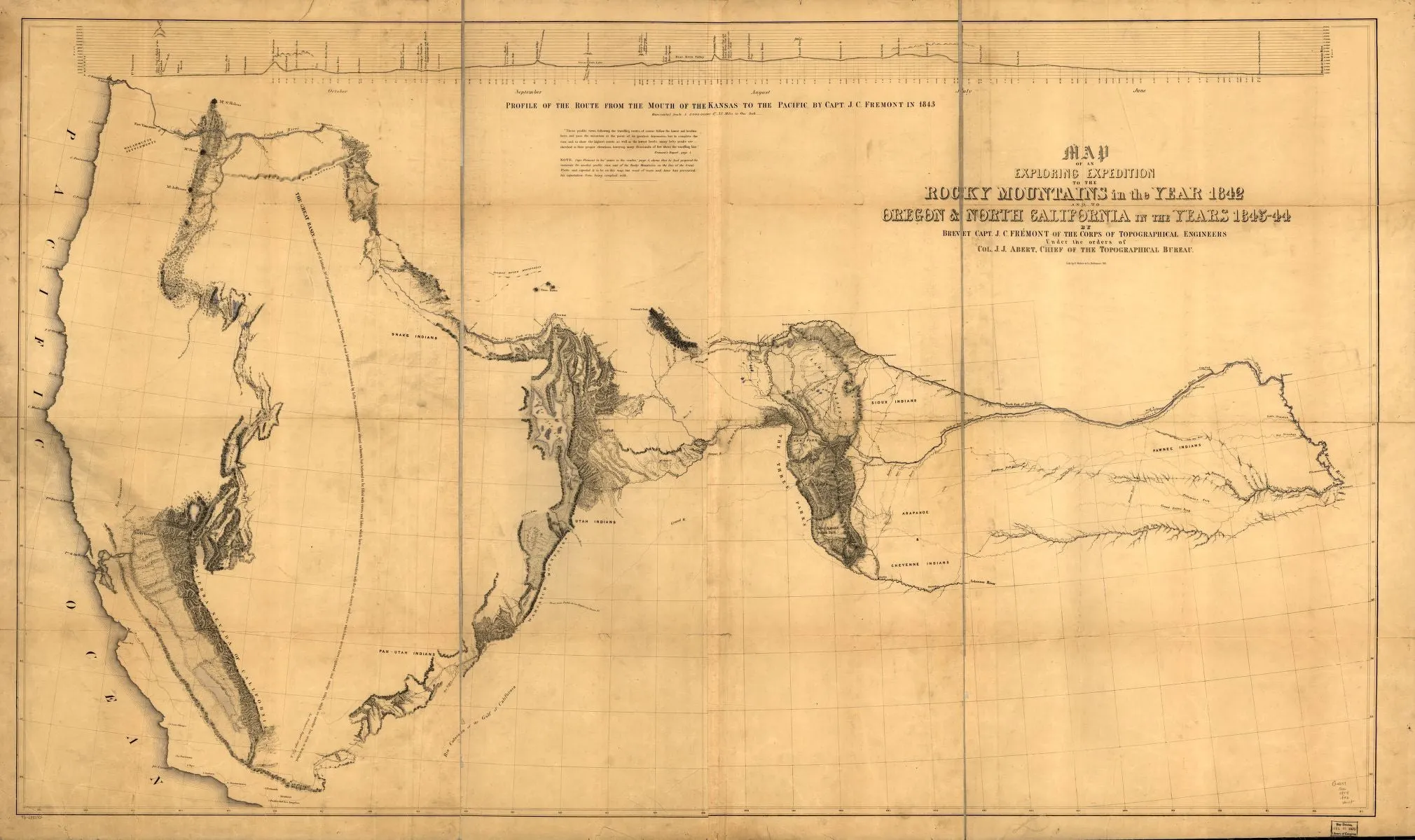 Educational Map Series: Expedition through the Rocky Mountains 1842