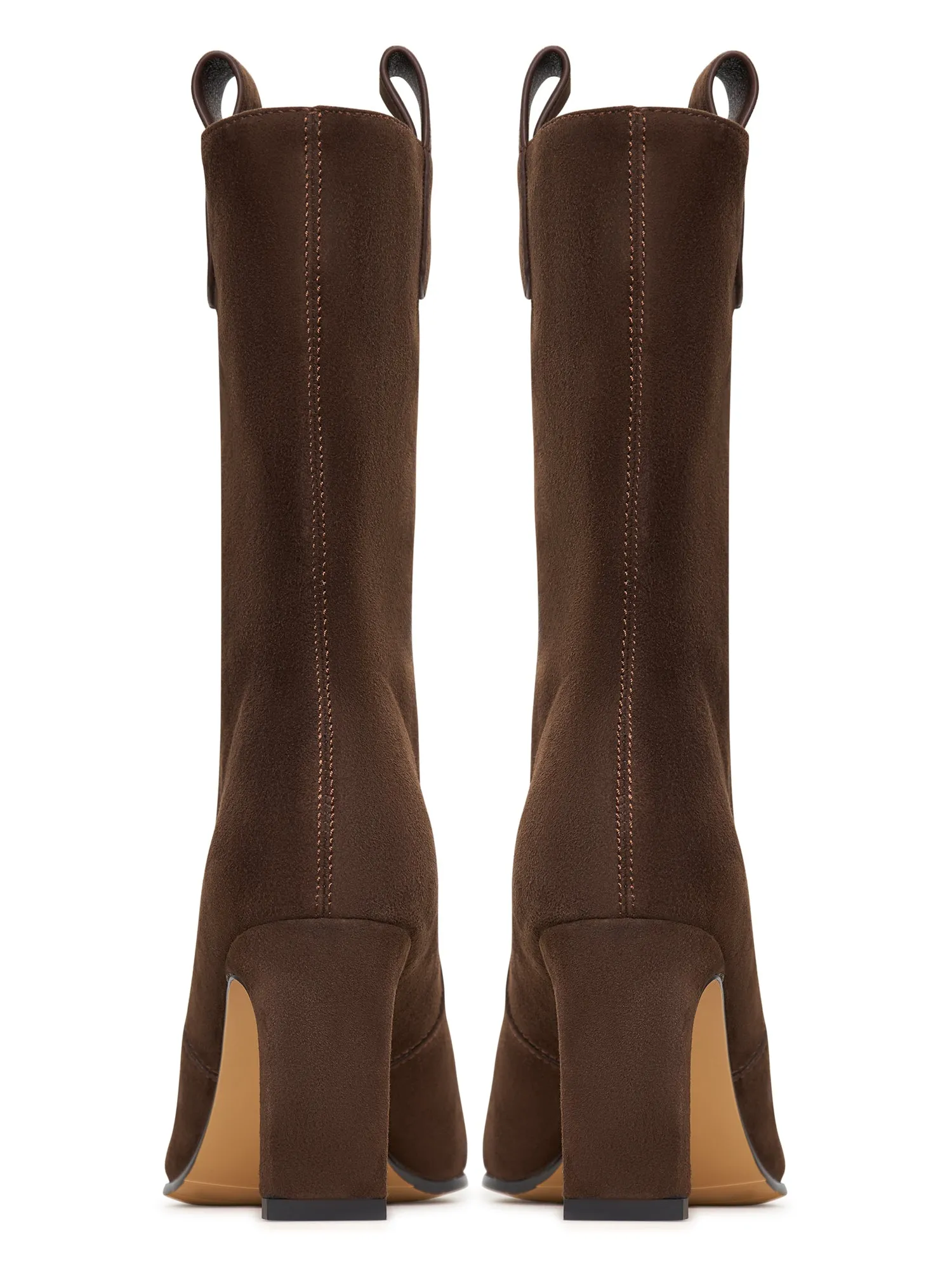 Elegant High-Heeled Boots Ava - Brown