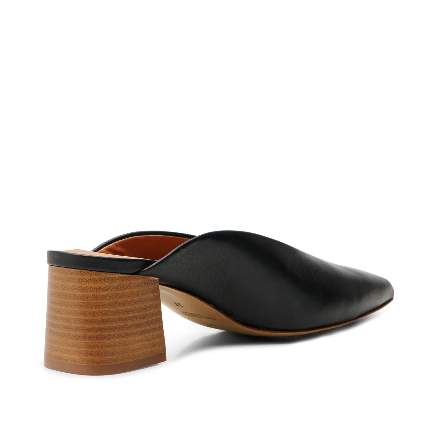 Emma mule leather - BLACK