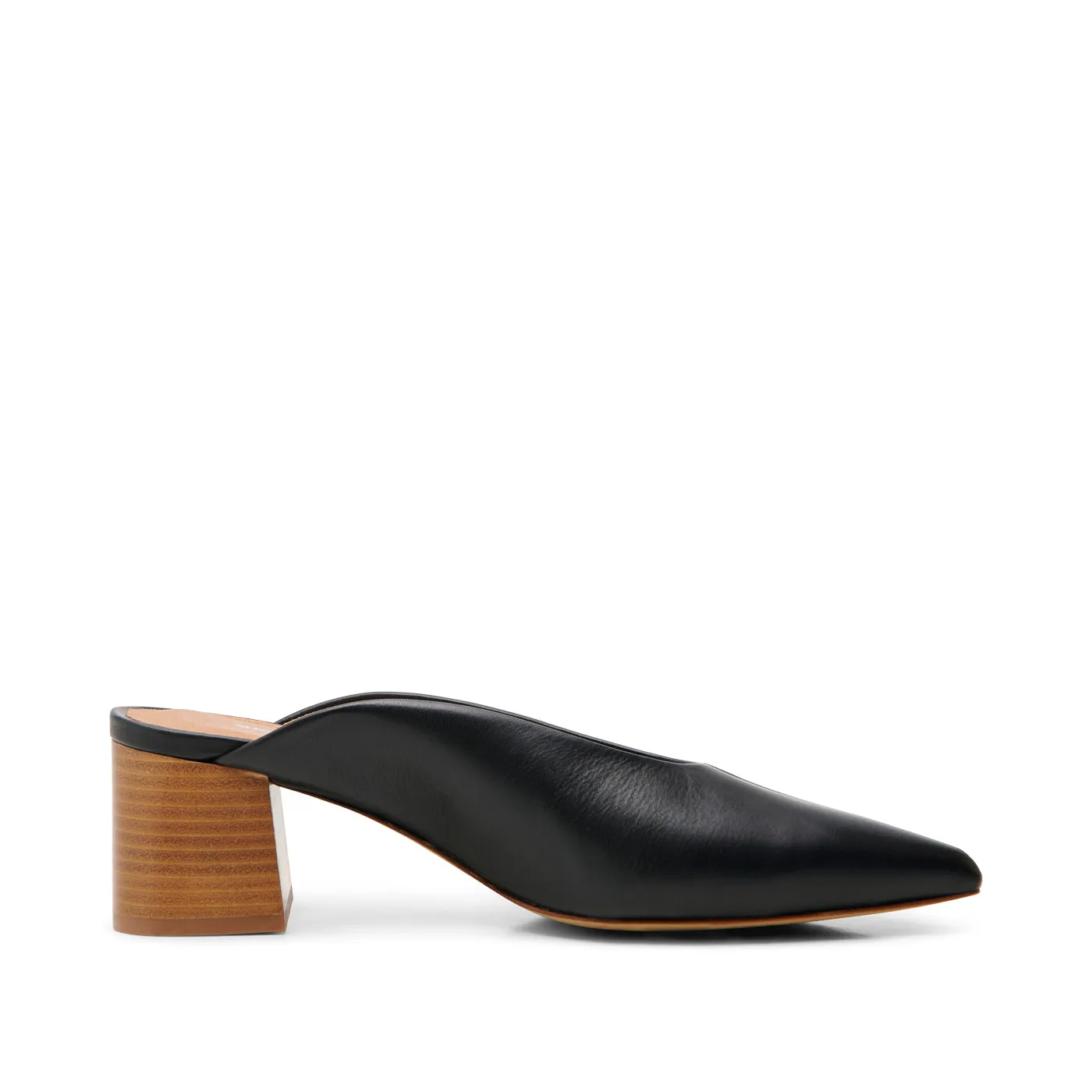 Emma mule leather - BLACK