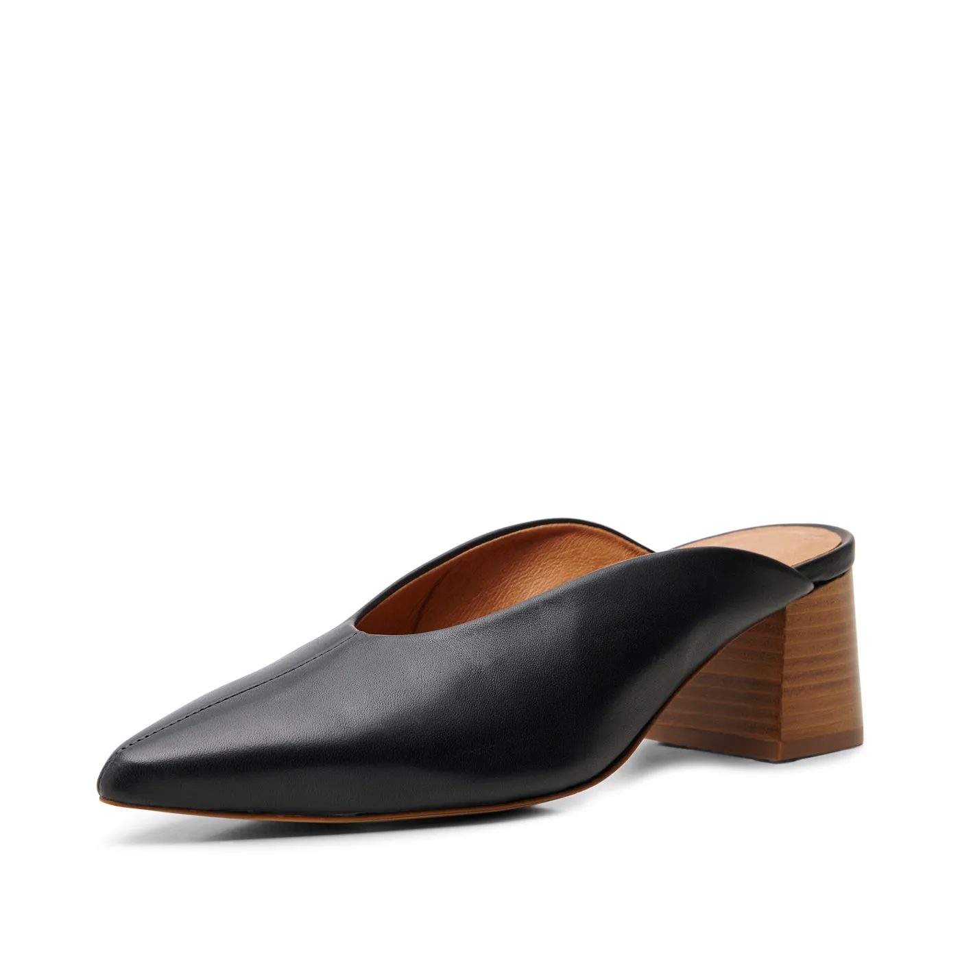 Emma mule leather - BLACK