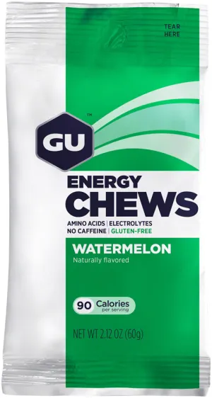 Energy Chews - Watermelon, Box of 12 Bags