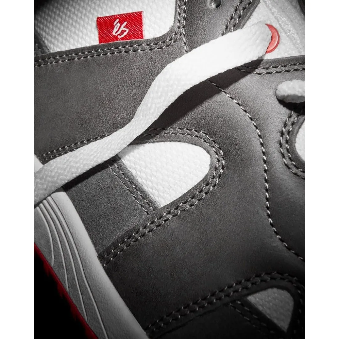 eS One Nine 7 Skate Shoes - Grey/White/Red