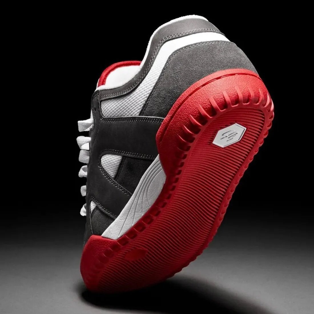 eS One Nine 7 Skate Shoes - Grey/White/Red