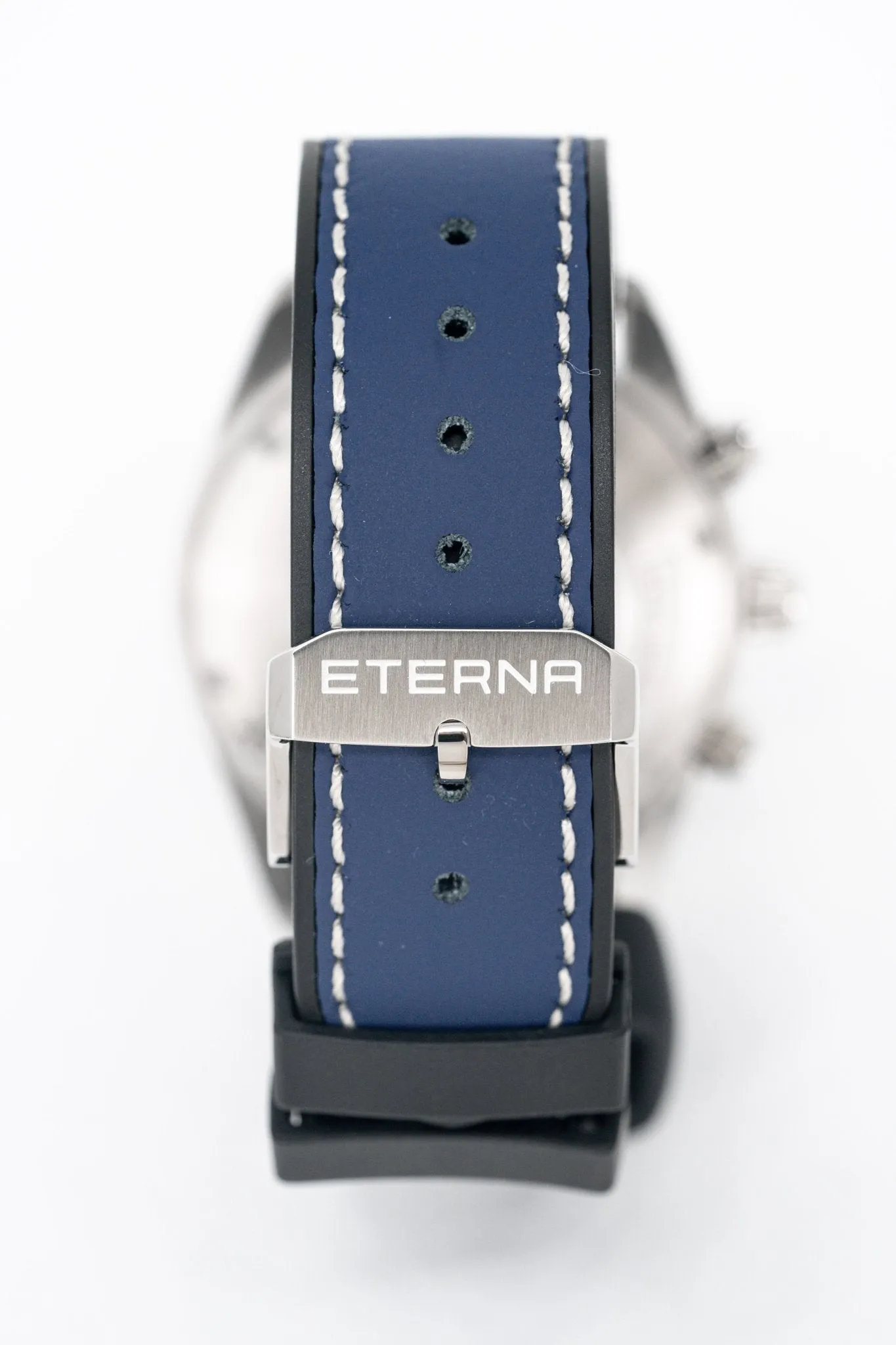 Eterna Watch Men's KonTiki Steel Blue Quartz Chronograph 1250.41.81.1303