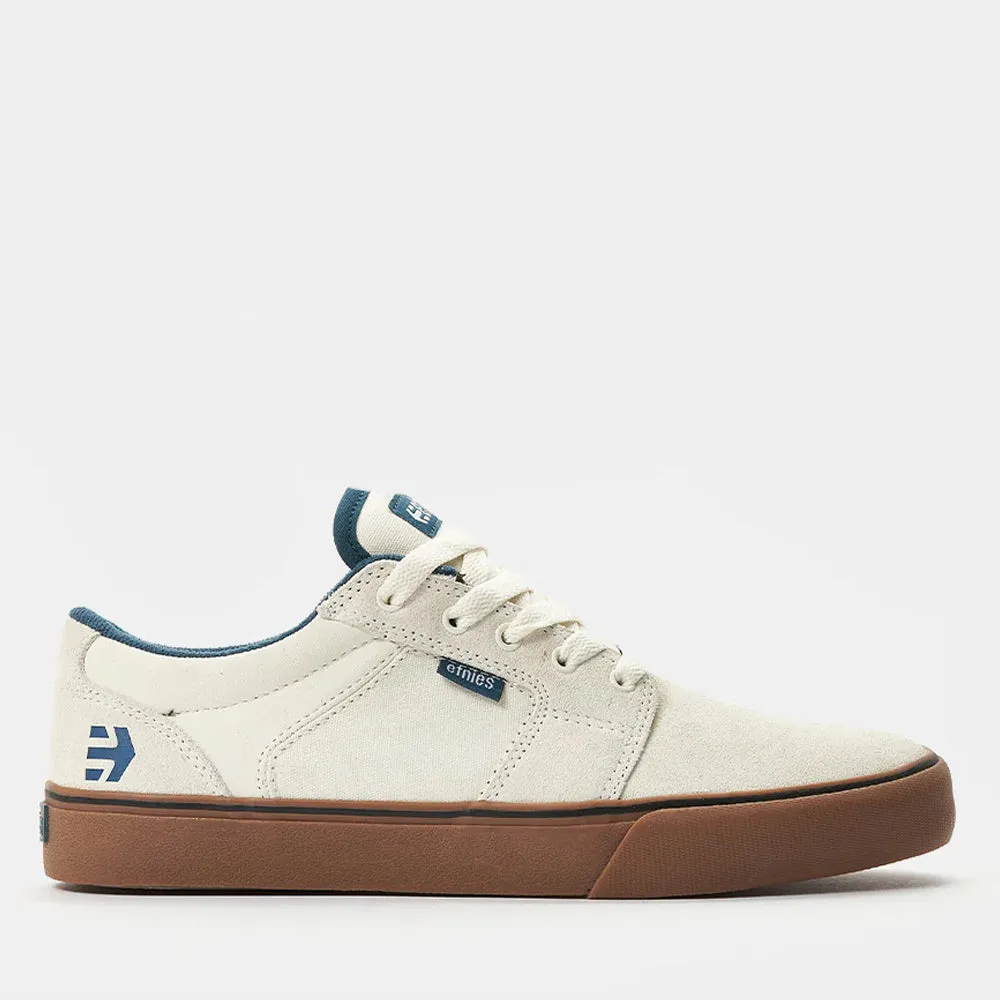 Etnies Barge LS Skate Shoes - White Blue Gum