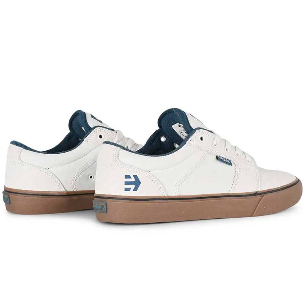 Etnies Barge LS Skate Shoes - White Blue Gum