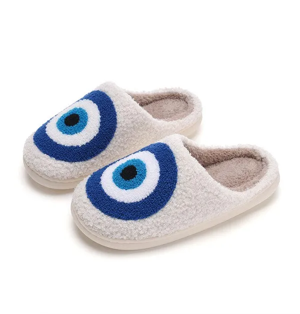 Evil Eye Sherpa Slippers